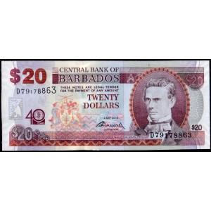 Барбадос 20 долларов 2012 - UNC