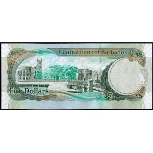 Барбадос 5 долларов 2007 - UNC