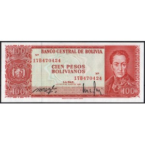 Боливия 100 боливиано 1962 - UNC