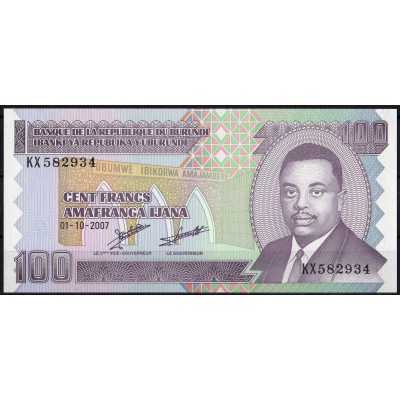 Бурунди 100 франков 2007 - UNC