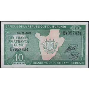Бурунди 10 франков 2005 - UNC