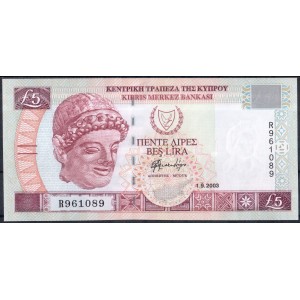 Кипр 5 фунтов 2003 - UNC
