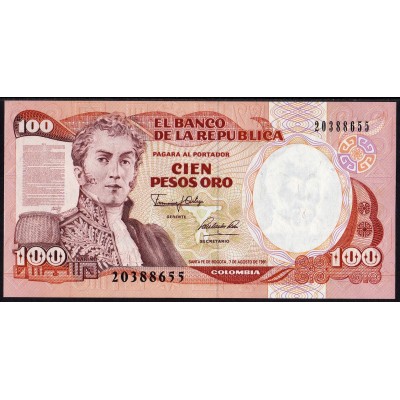 Колумбия 100 песо 1991 - UNC