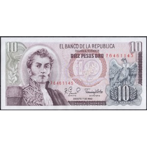 Колумбия 10 песо 1980 - UNC