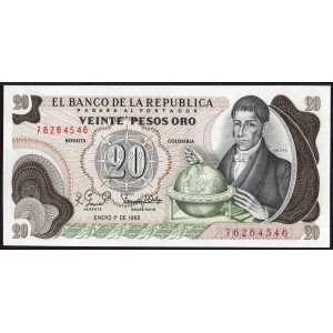 Колумбия 20 песо 1982 - UNC
