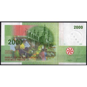 Коморские острова 2000 франков 2005 - UNC