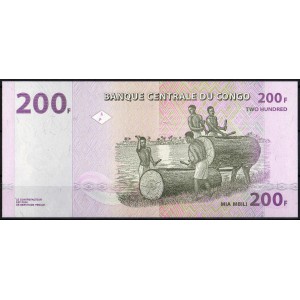 ДР Конго 200 франков 2007 - UNC
