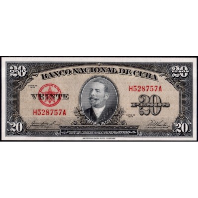 Куба 20 песо 1958 - UNC