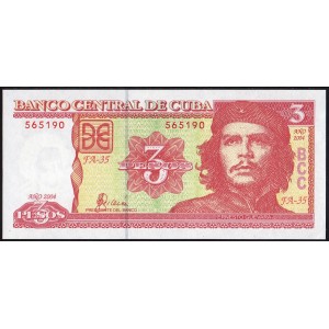 Куба 3 песо 2004 - UNC
