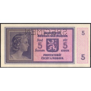 Богемия и Моравия 5 крон 1940 - UNC