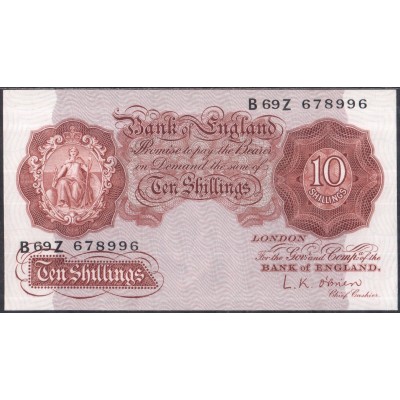 Англия 10 шиллингов 1955 - UNC