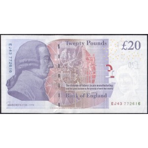 Англия 20 фунтов 2006 - UNC