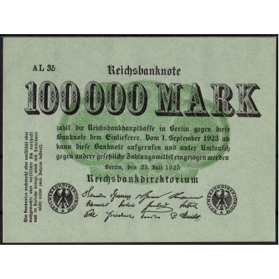 Германия 100 000 марок 1923 - UNC