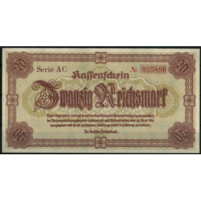 Германия 20 марок 1945 - UNC
