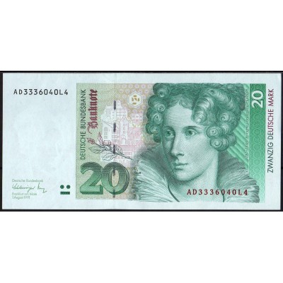 Германия 20 марок 1991 - UNC