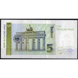 Германия 5 марок 1991 - UNC