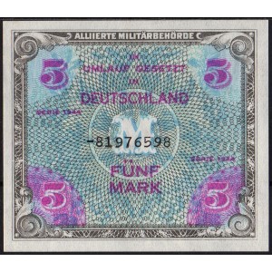 Германия 5 марок 1944 - UNC