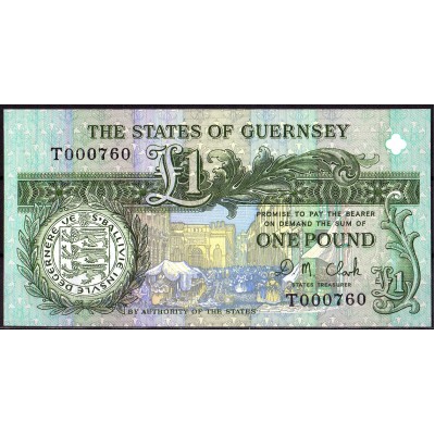 Гернси 1 фунт 1991 - UNC