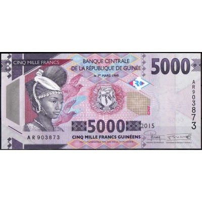 Гвинея 5000 франков 2015 - UNC