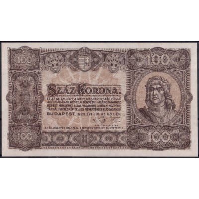 Венгрия 100 крон 1923 - UNC
