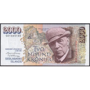Исландия 2000 крон 1986 - UNC