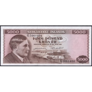 Исландия 5000 крон 1961 - UNC