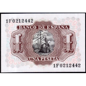 Испания 1 песета 1953 - UNC