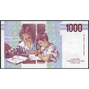Италия 1000 лир 1990 - UNC