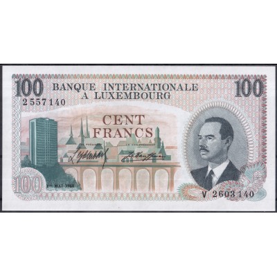 Люксембург 100 франков 1968 - UNC