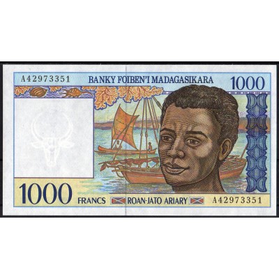 Мадагаскар 1000 франков 1994 - UNC