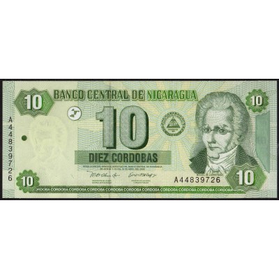 Никарагуа 10 кордоб 2002 - UNC