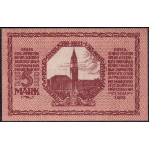 Киль 5 марок 1918 - UNC