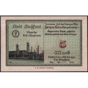 Штасфурт 5 марок 1918 - UNC
