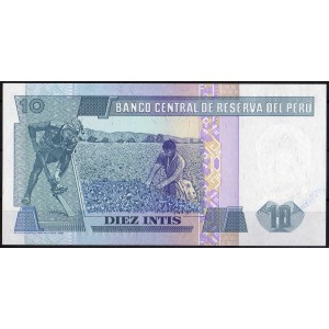 Перу 10 инти 1987 - UNC