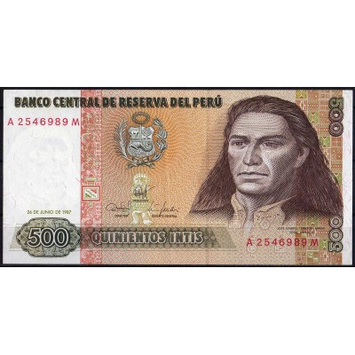 Перу 500 инти 1987 - UNC
