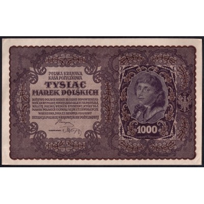 Польша 1000 марок 1919 - AUNC