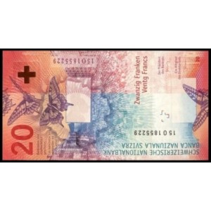 Швейцария 20 франков 2017 - UNC