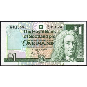Шотландия 1 фунт 1991 - UNC