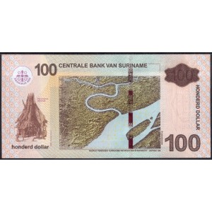Суринам 100 долларов 2016 - UNC