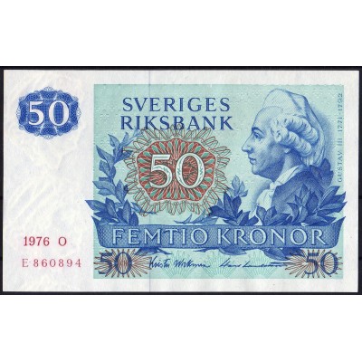 Швеция 50 крон 1976 - AUNC