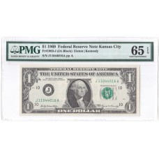 США 1 доллар 1969 - PMG 65