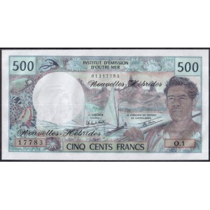 Новые Гебриды 500 франков 1970 - UNC