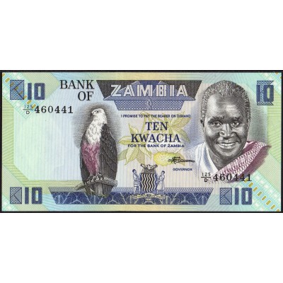 Замбия 10 квача 1980 - UNC