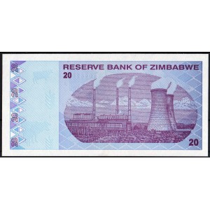 Зимбабве 20 долларов 2009 - UNC
